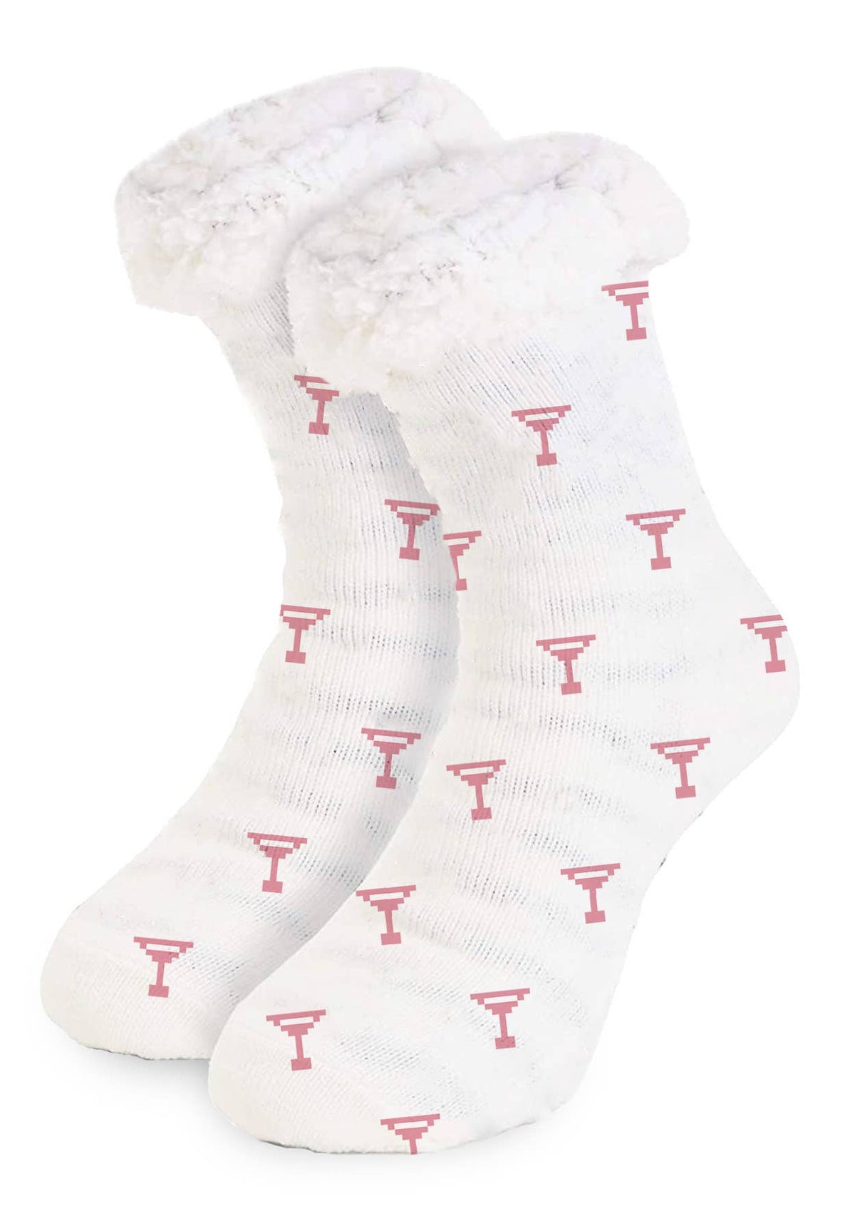 Knit Fur Socks - Pink Martini