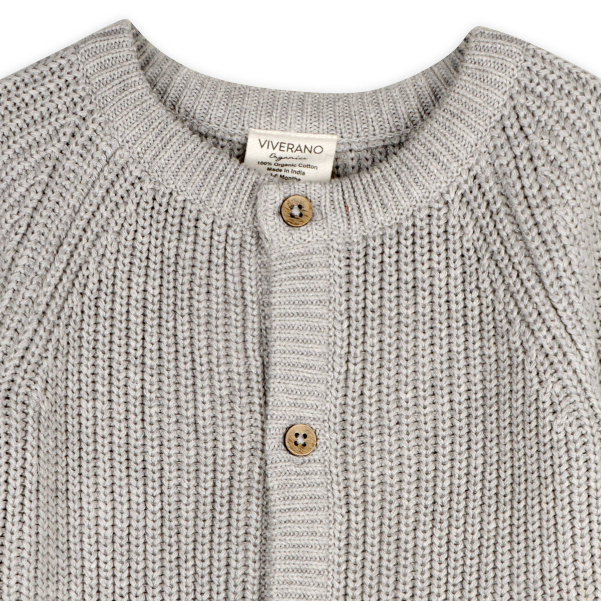Loved Embroidered Sweater Knit Baby Jumpsuit-Organic Cotton