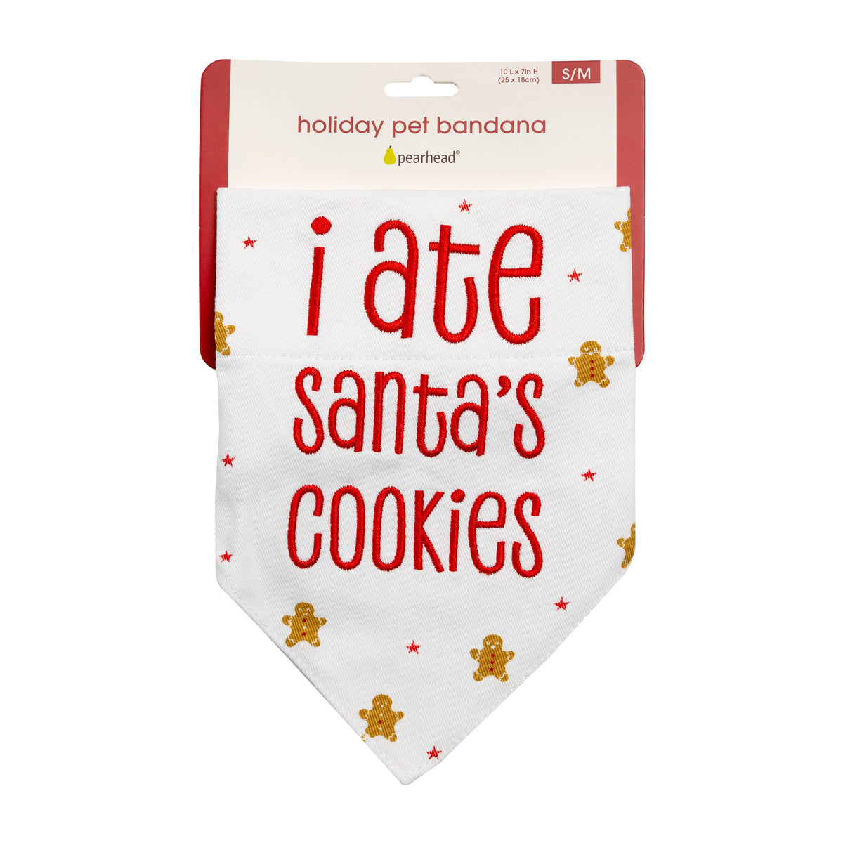 Christmas Dog Bandana, I Ate Santa's Cookies, S/M