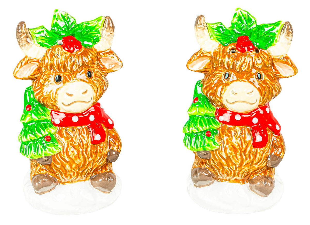 Christmas Moo Duo Salt Pepper Set