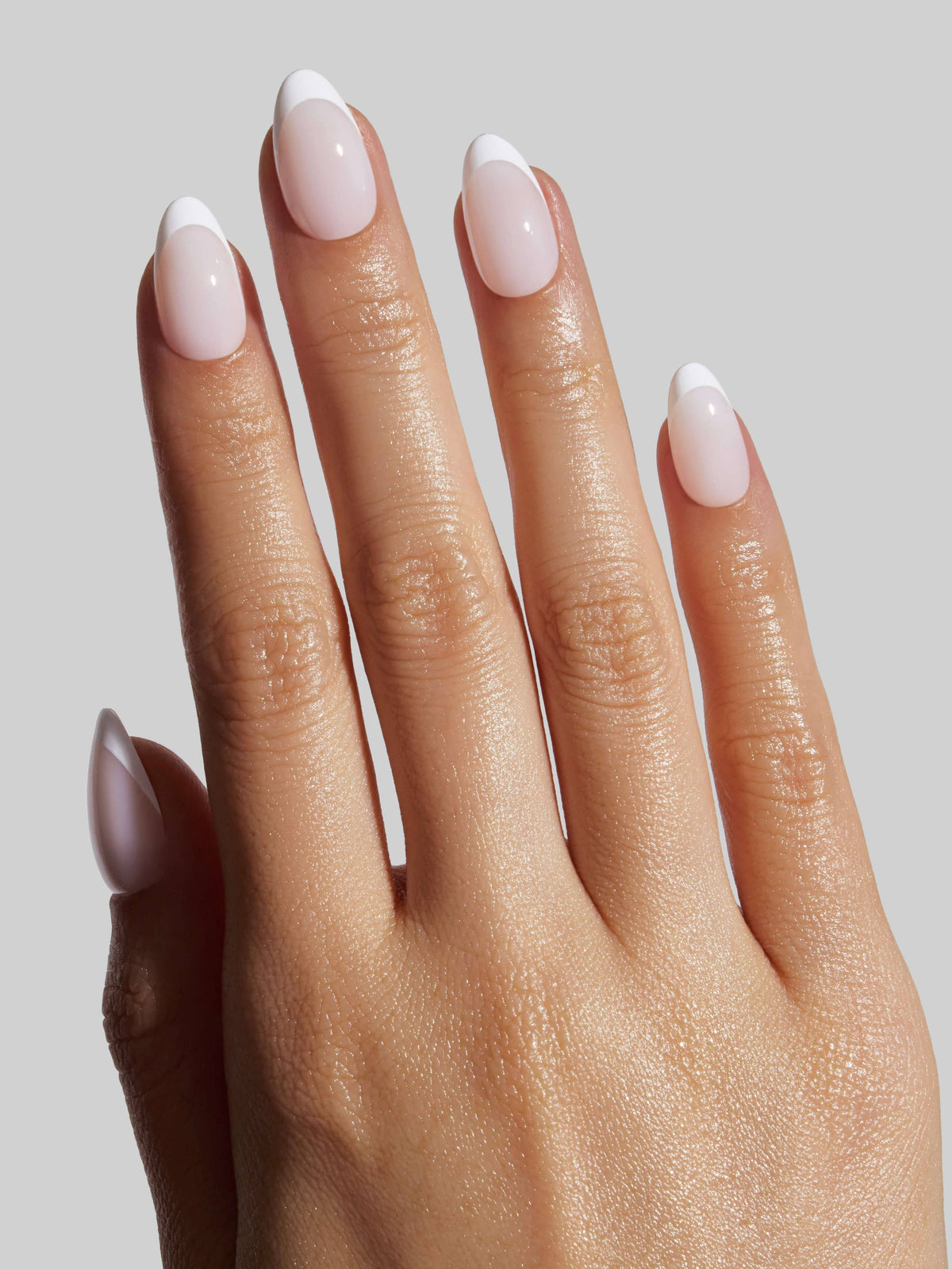 Milky White French (Short Almond)