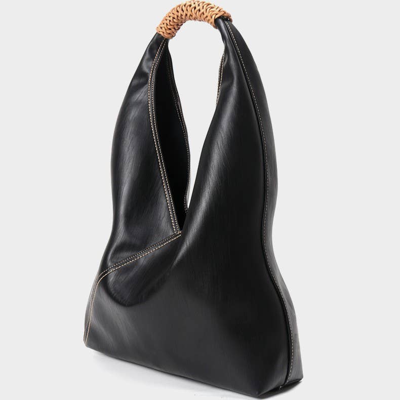 Soft Leather Slouchy Hobo Tote Bag