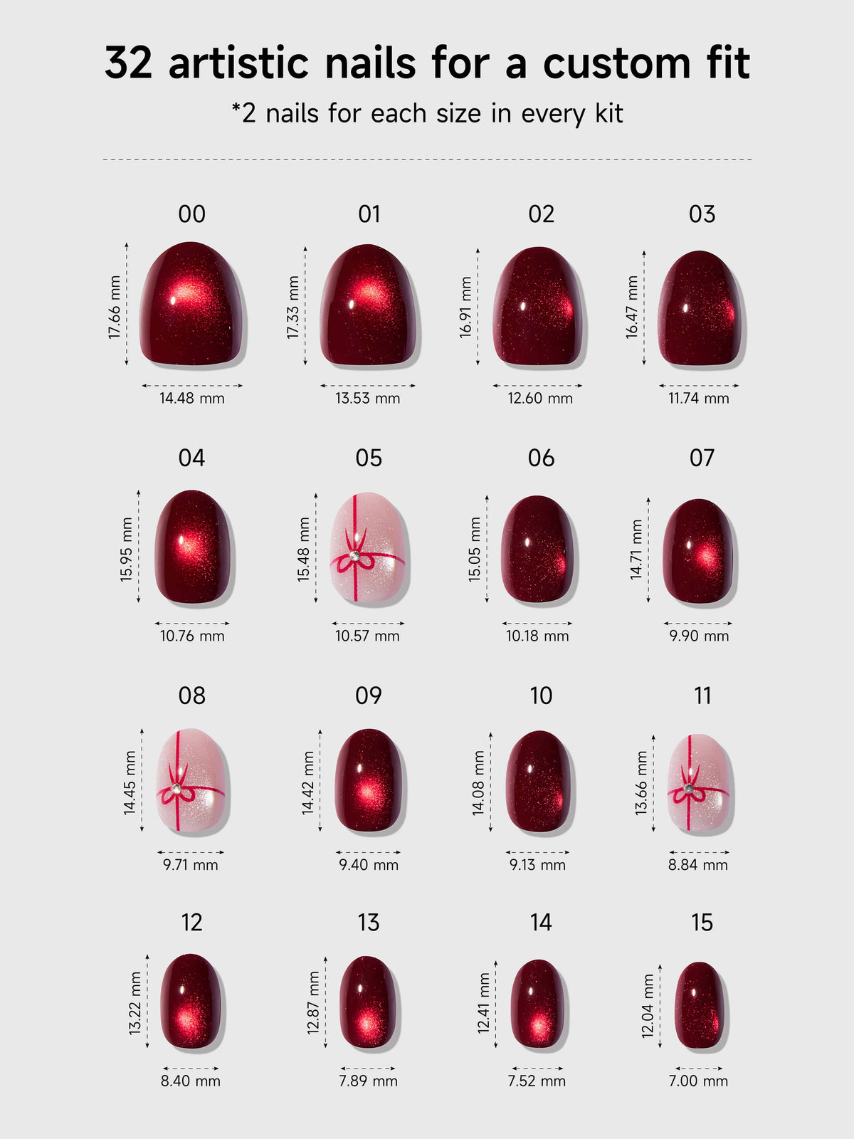Celebritips Ruby Darling Press-On Nail Set Holiday 2026