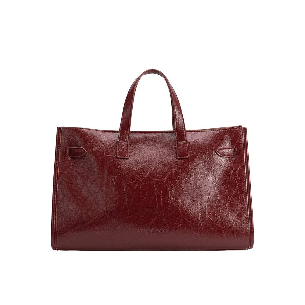 Sutton Burgundy Recycled Vegan Leather Tote Bag