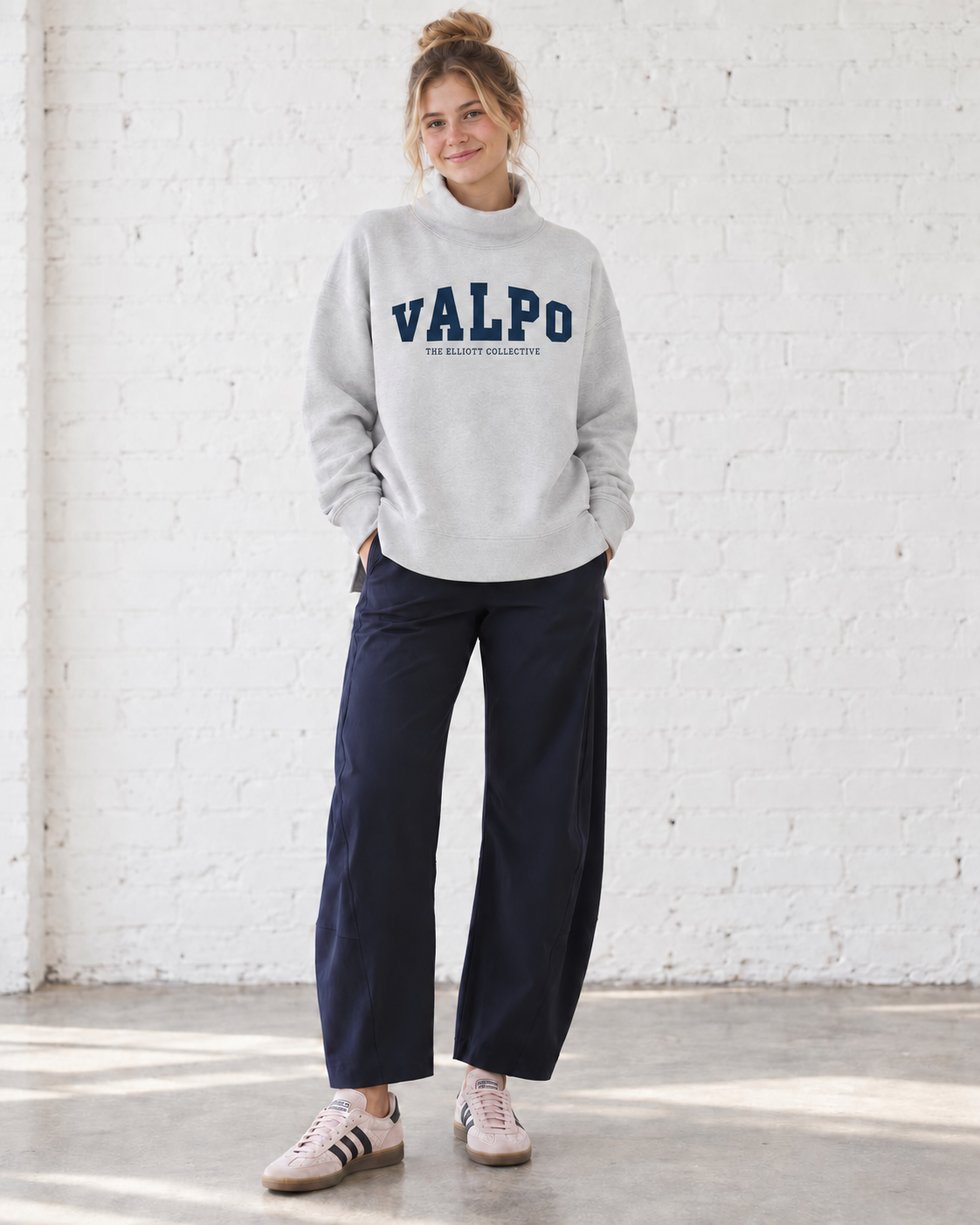 Custom Text Oversized Mockneck Sweatshirt