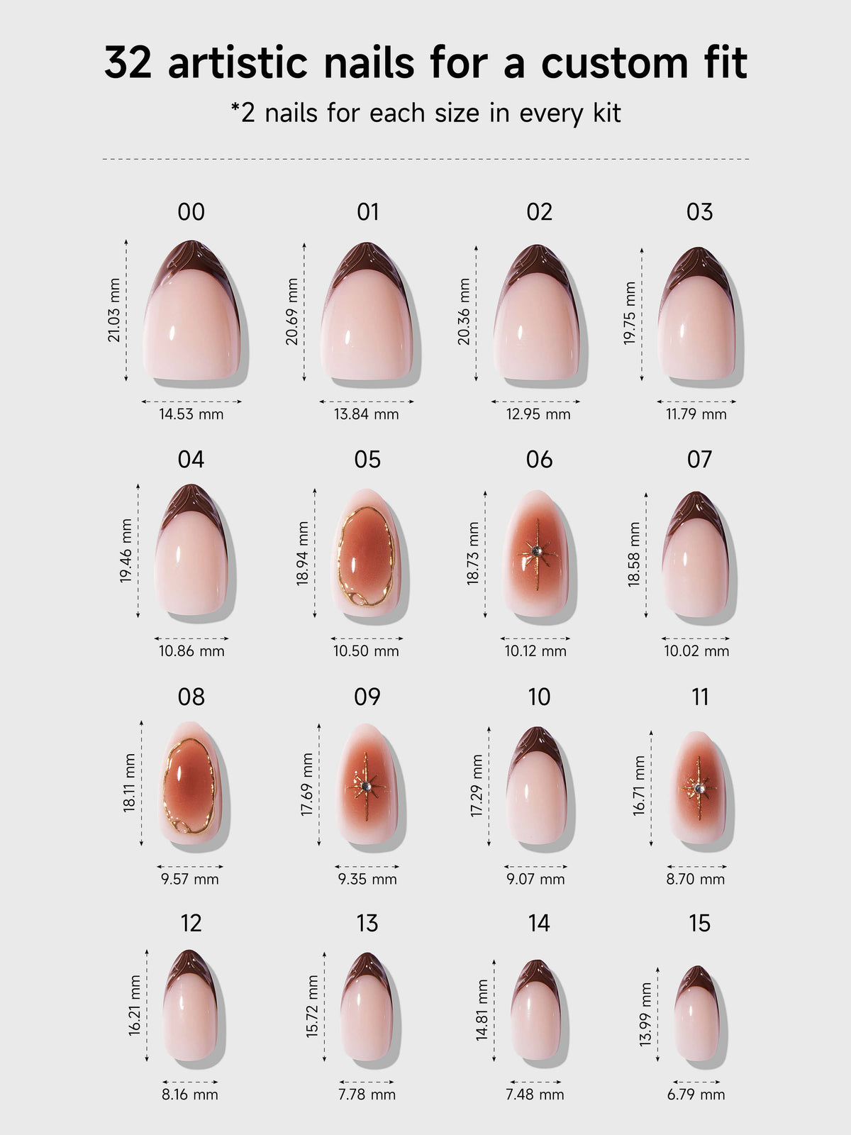 Amber Muse | Celebritips Short Almond Press-On Nails