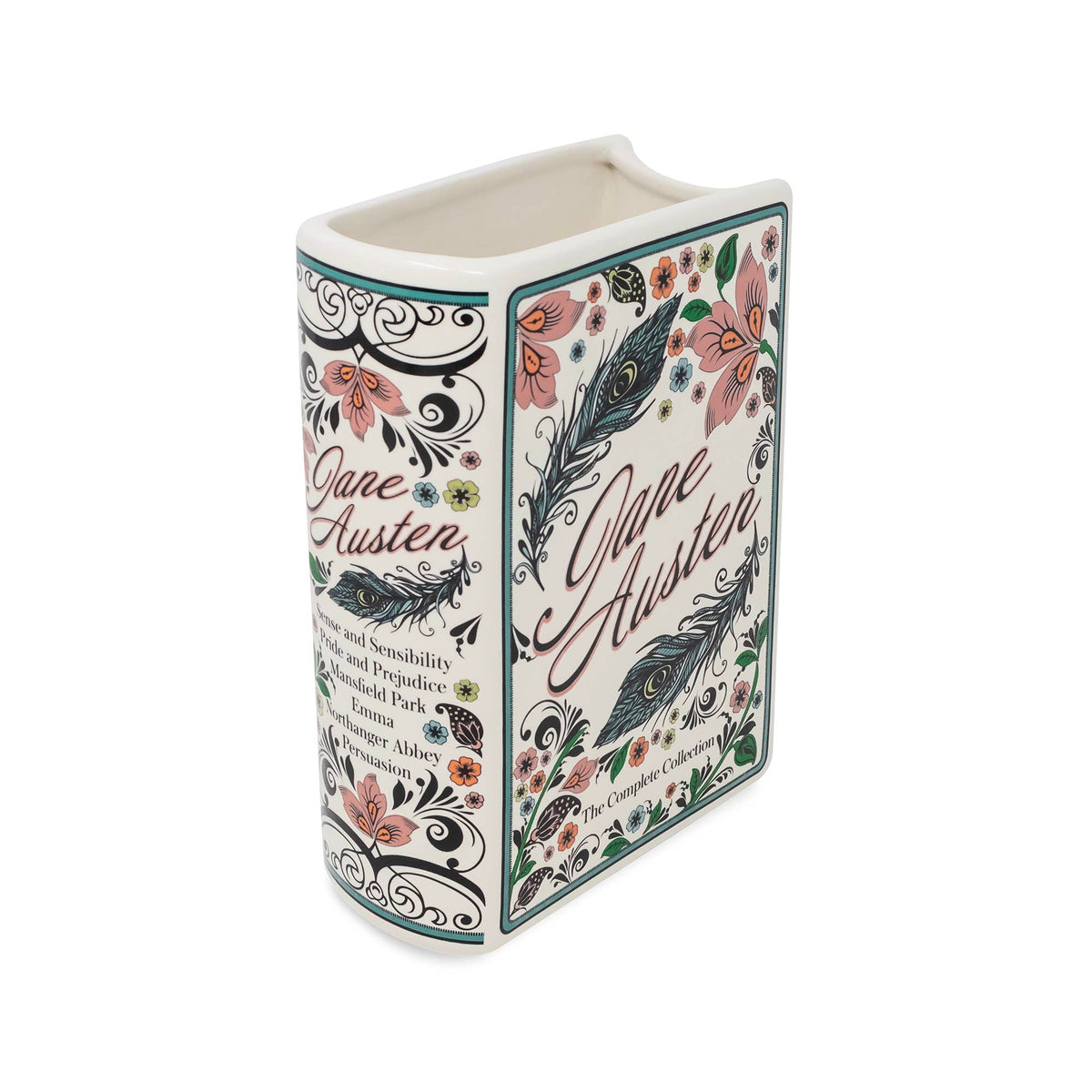 Steel Mill & Co. Jane Austen Large Ceramic Book Vase
