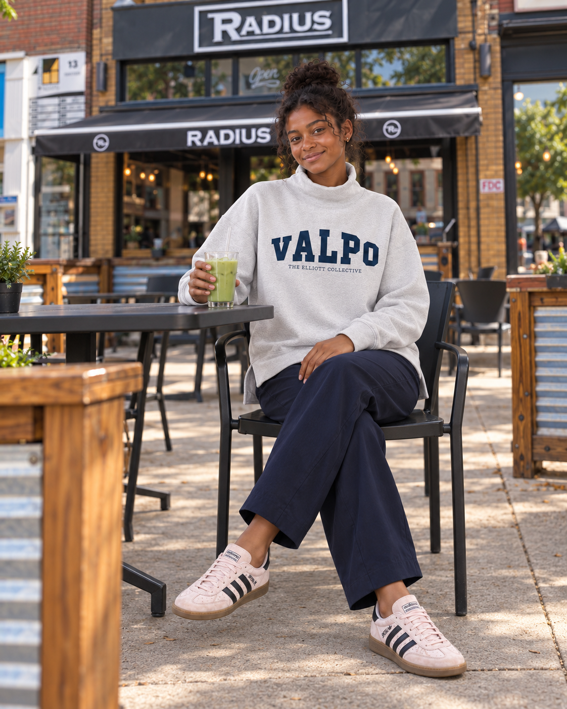 Custom Text Oversized Mockneck Sweatshirt