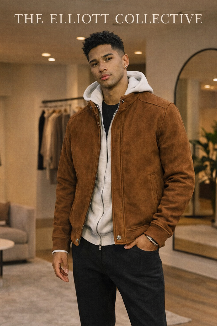 Harry A1 Microsuede Bomber Jacket