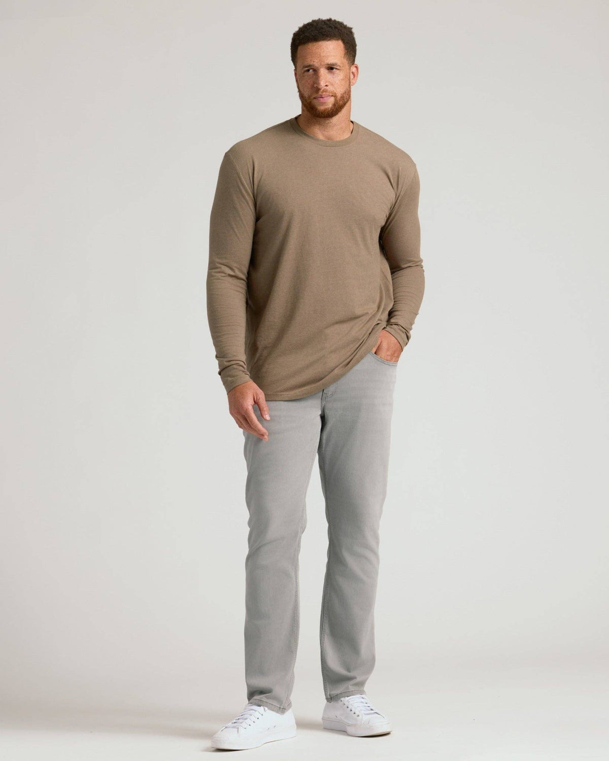 Dark Heather Sagewood Tall Long Sleeve T-Shirt