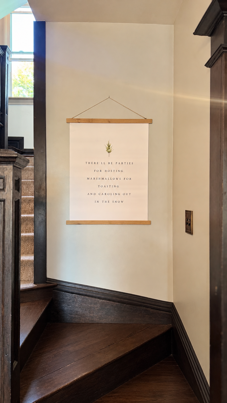 There’ll Be Parties Christmas Canvas Wall Hanging – 24 × 30