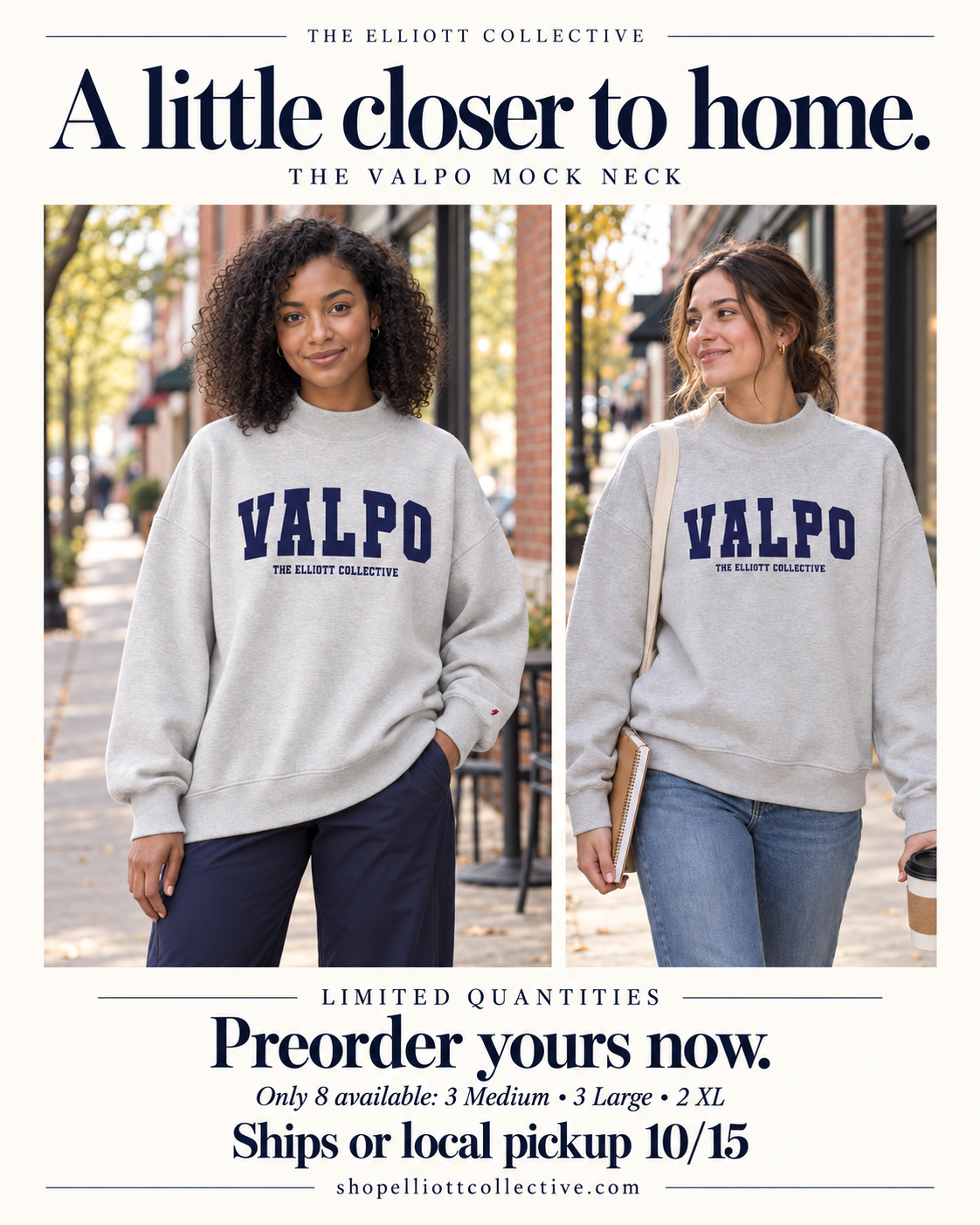 Custom Text Oversized Mockneck Sweatshirt