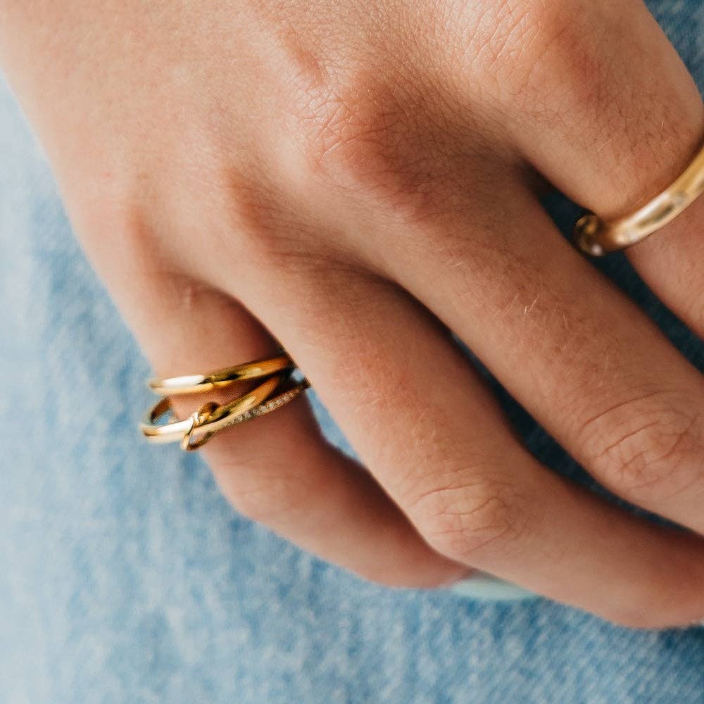 Layered In Diamonds Ring - WATERPROOF