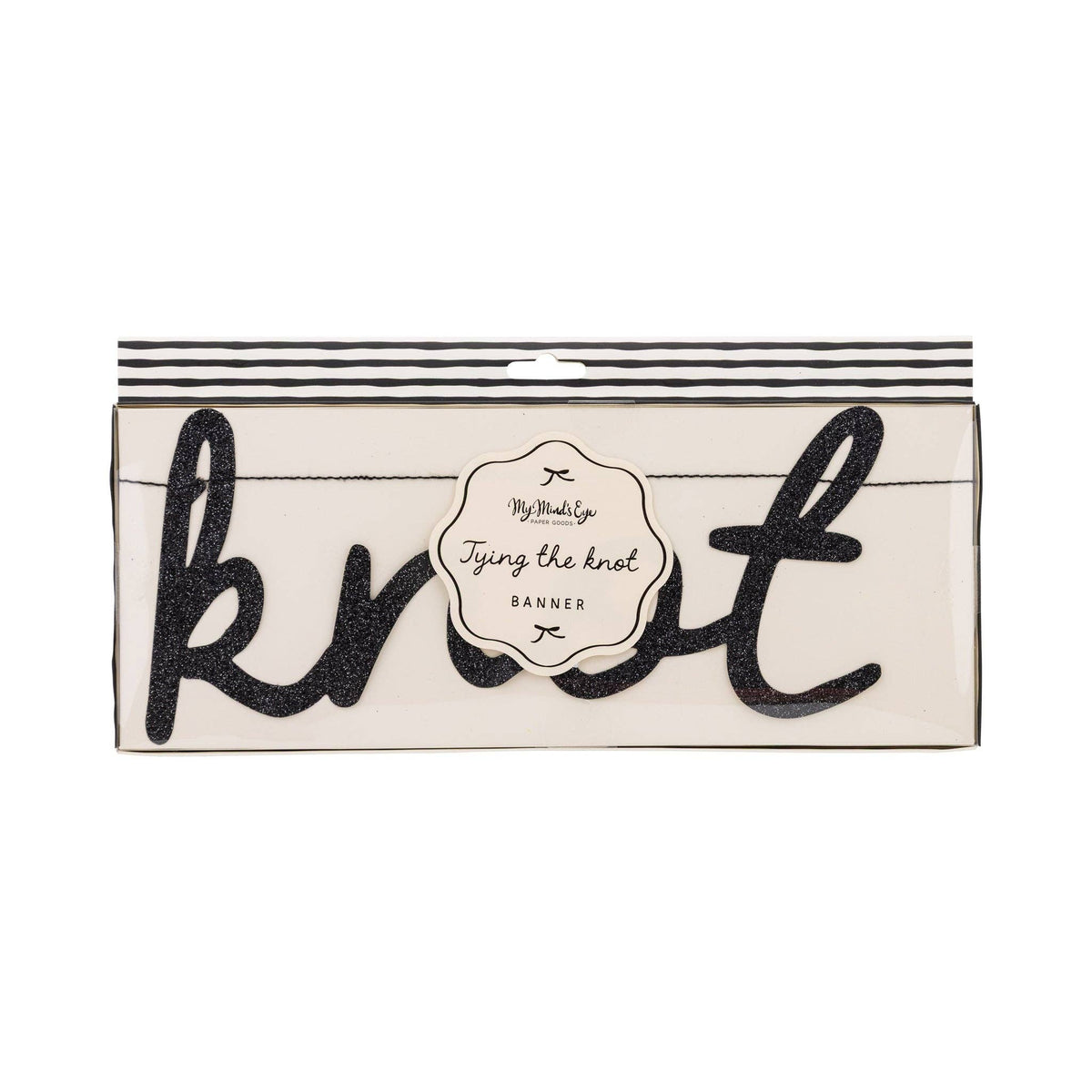 Tying the Knot Glitter Banner