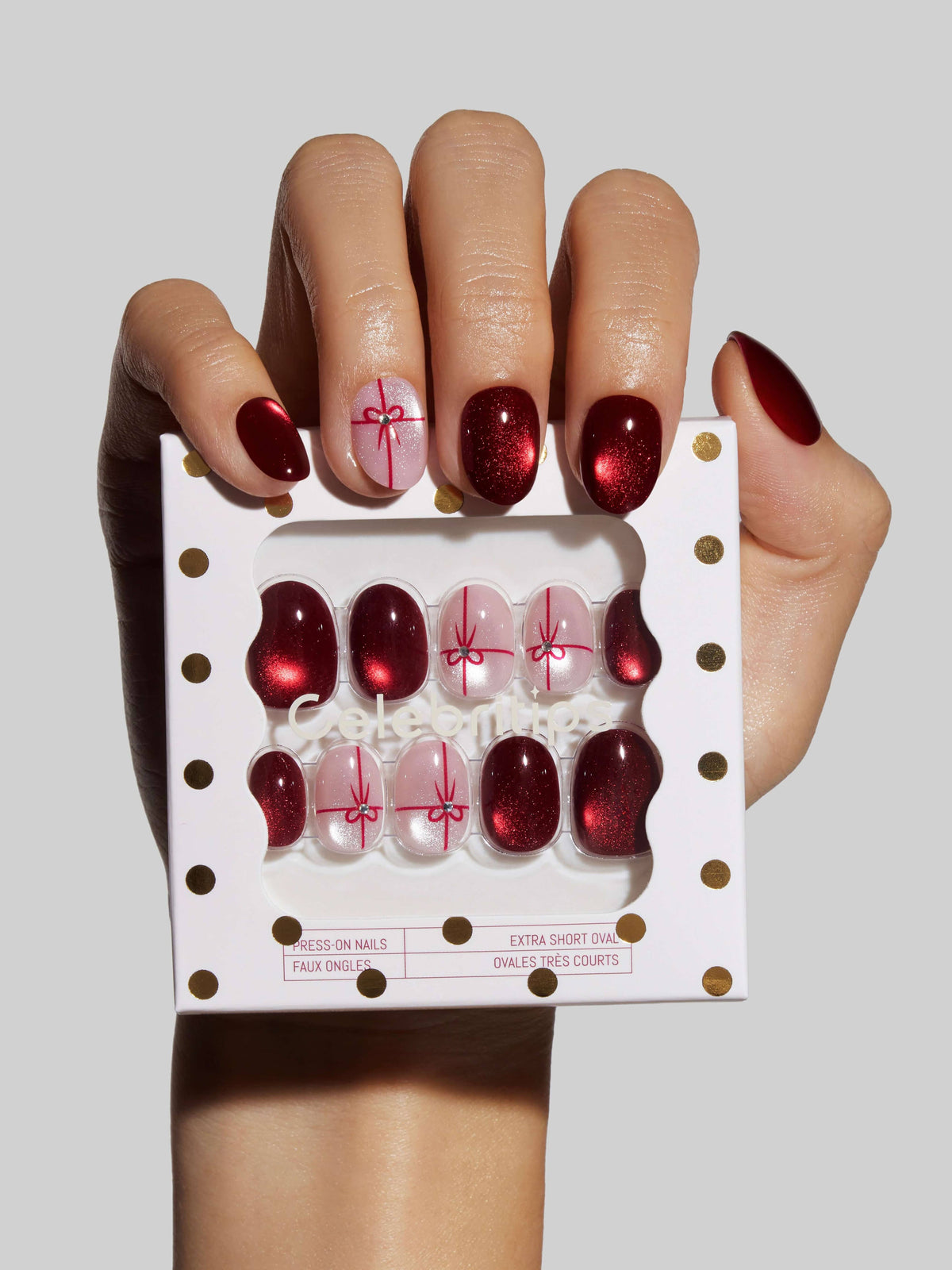 Celebritips Ruby Darling Press-On Nail Set Holiday 2026