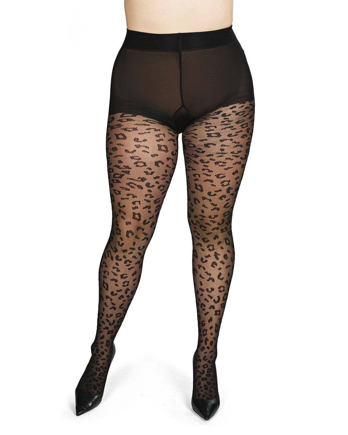 MeMoi Leopard Print Sheer Tights