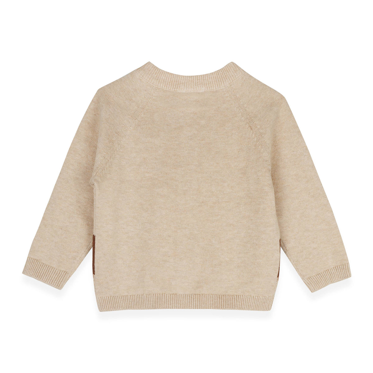 Horse Jacquard Sweater Knit Baby Cardigan (Organic Cotton)