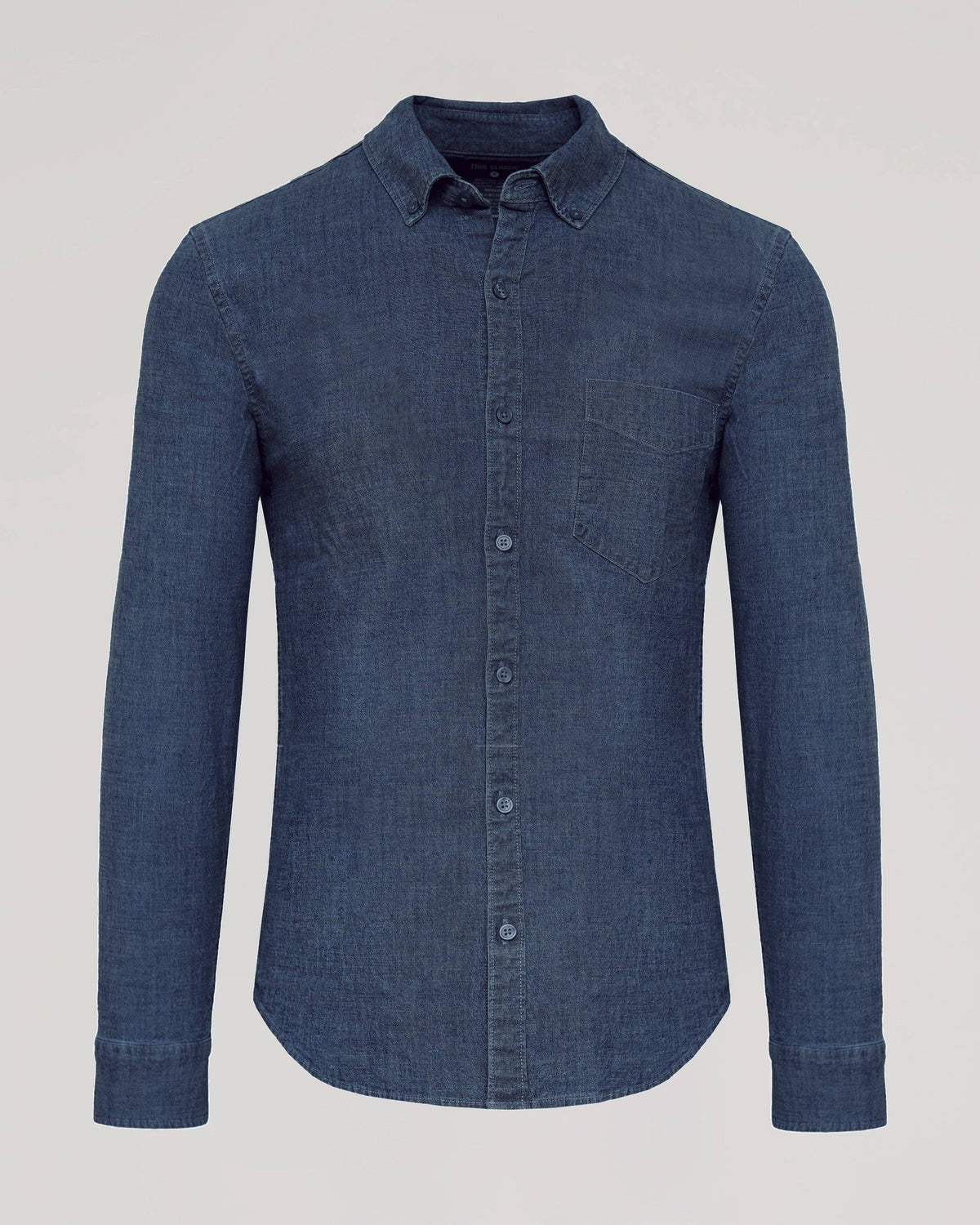 Men's Medium Indigo Wash Long Sleeve Chambray Shirt