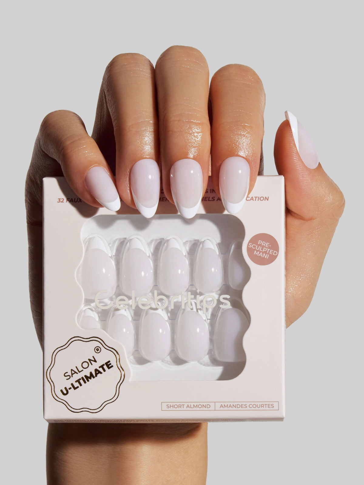 Milky White French (Short Almond)
