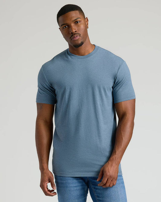 Dark Heather Tempest Tall Straight Hem Crew Neck T-Shirt