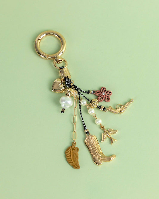 Free-Spirited Western Cowgirl Bag Charm