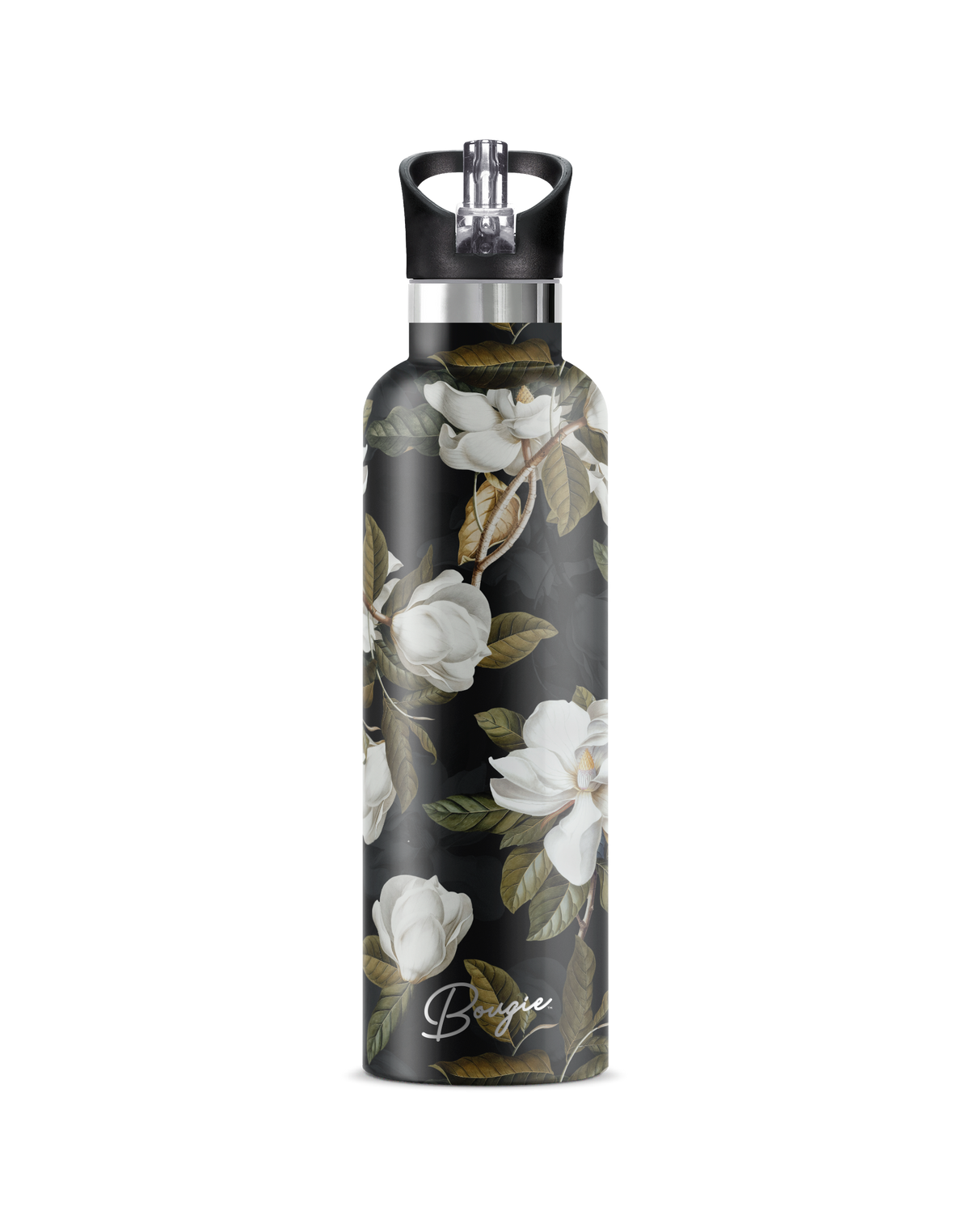 Magnolia – Dark Garden Insulated Water Bottle | 25oz