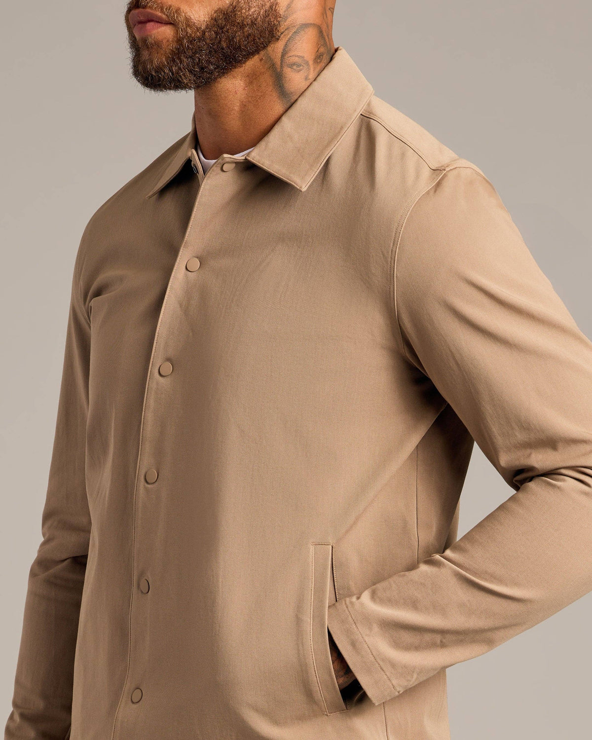 Khaki Coaches Jacket