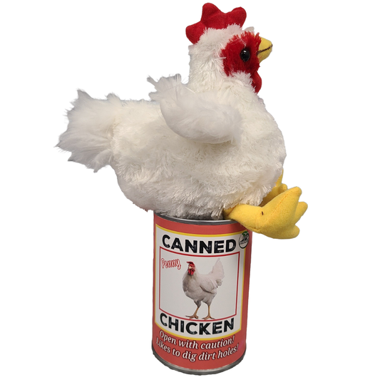 Canned Chicken | Farm Animal Plush w/Jokes | Unique Gift