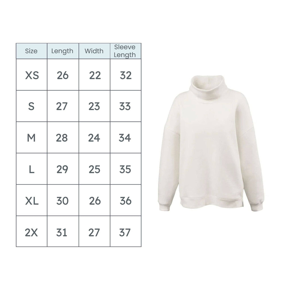 Custom Text Oversized Mockneck Sweatshirt