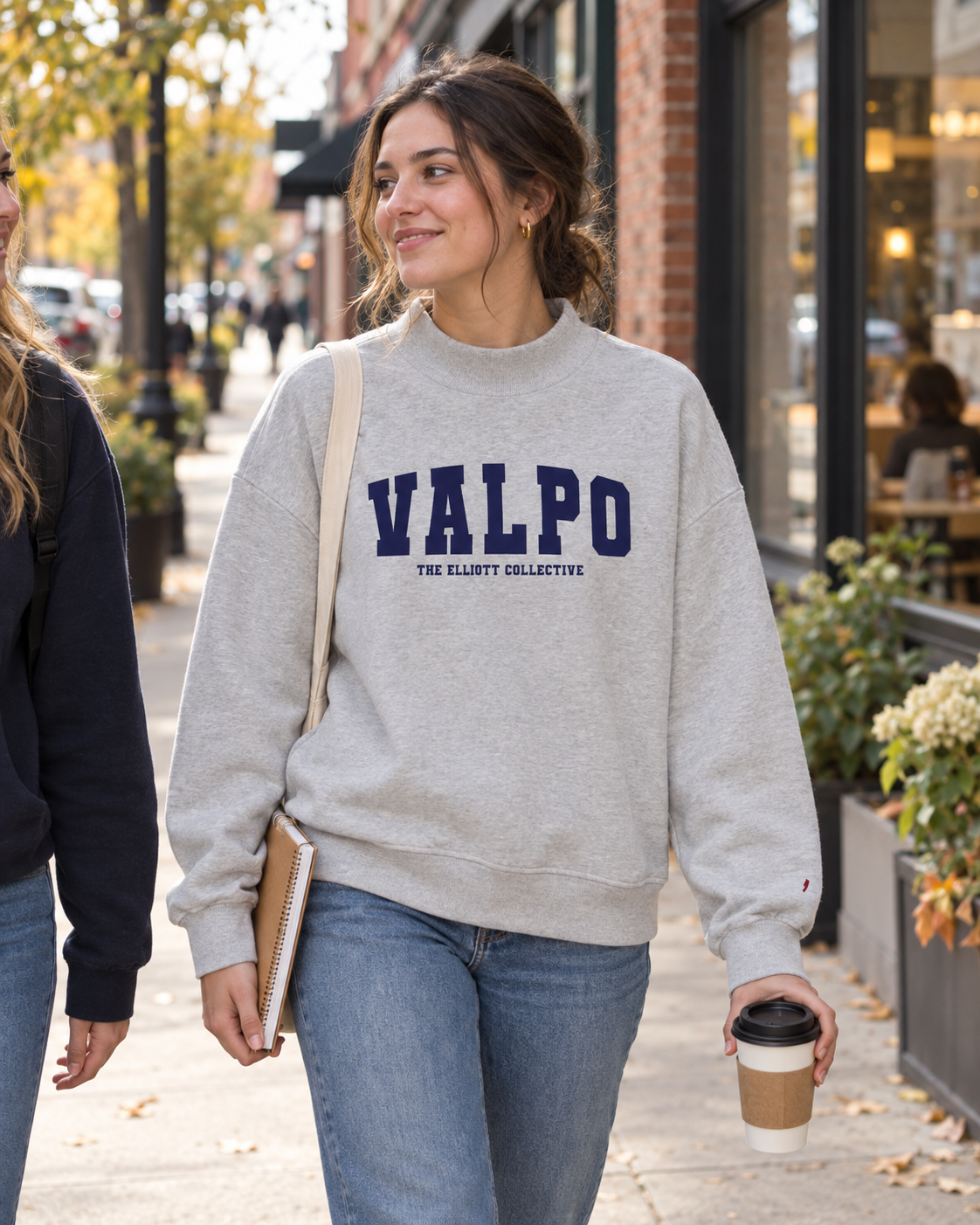 Custom Text Oversized Mockneck Sweatshirt