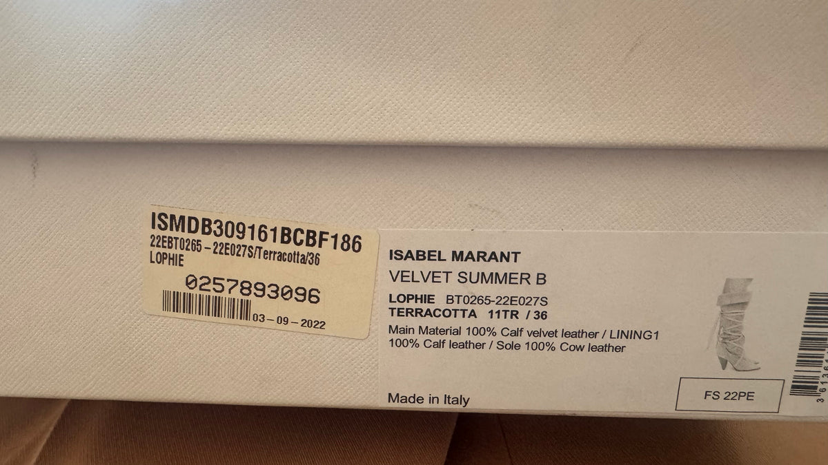 Isabel Marant Lophie Terracotta Suede Boots – EU 36 (Guaranteed Authentic)