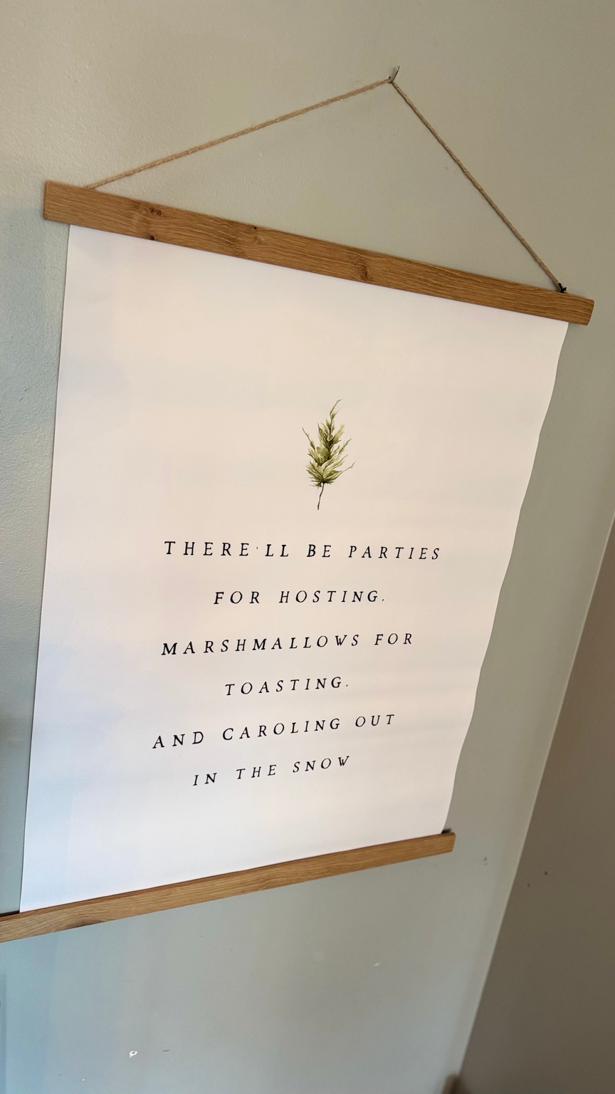 There’ll Be Parties Christmas Canvas Wall Hanging – 24 × 30