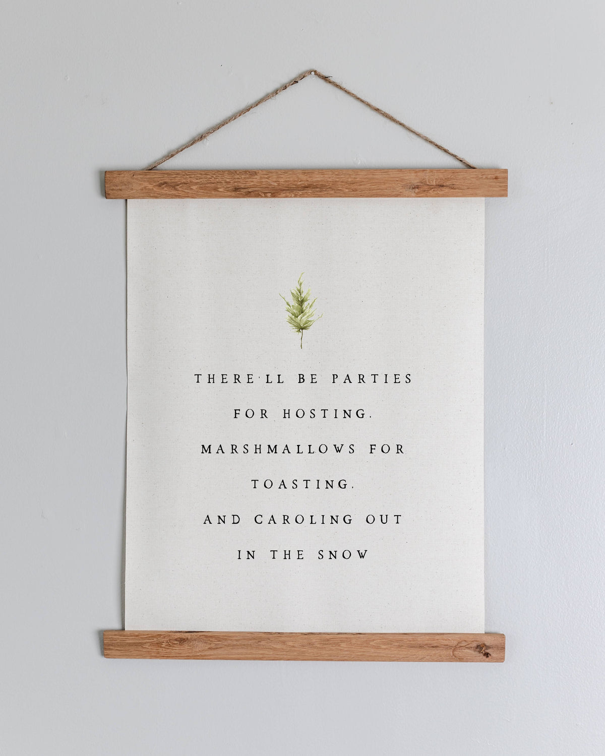 There’ll Be Parties Christmas Canvas Wall Hanging – 24 × 30