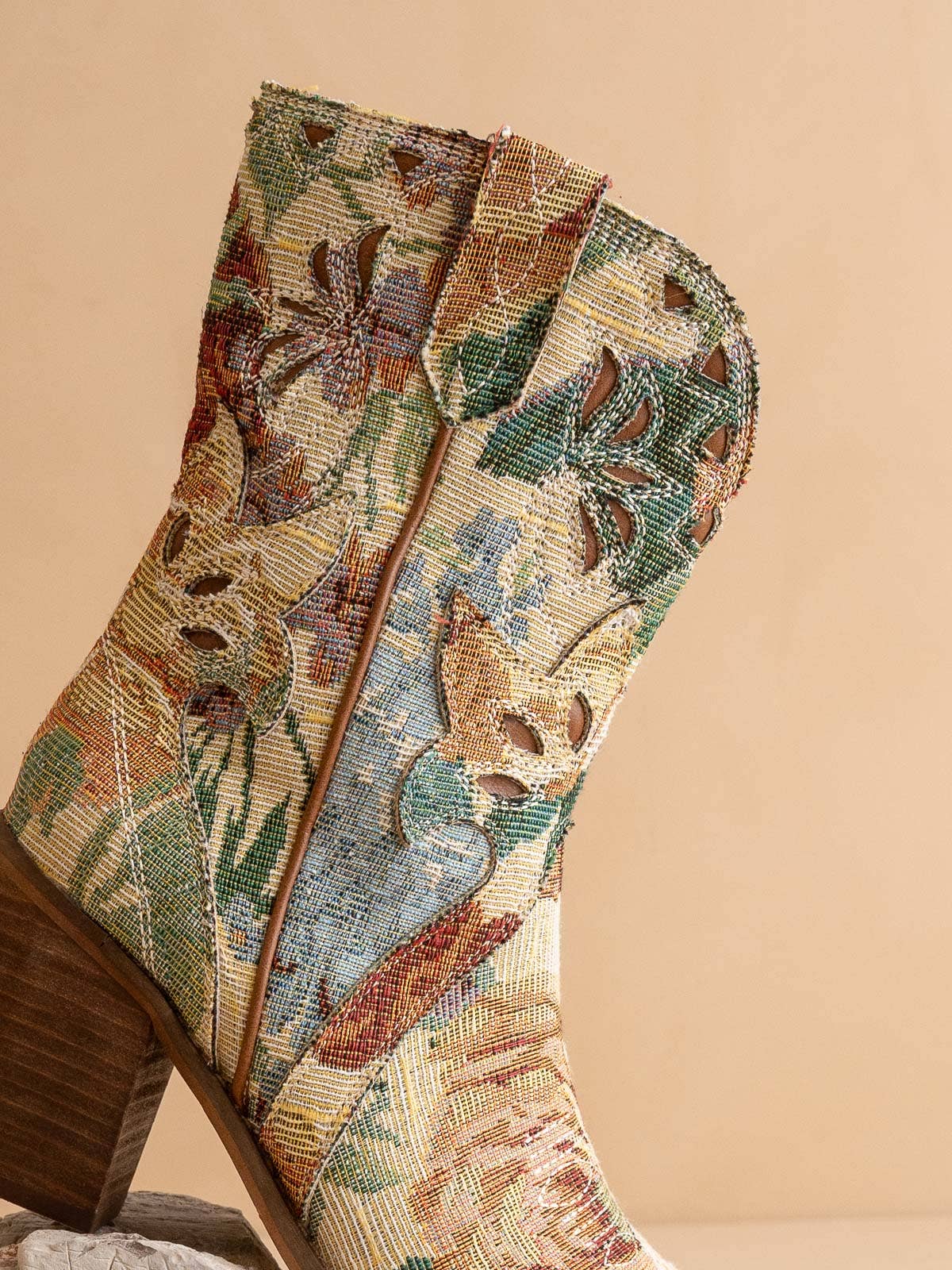 The Sorrel | Floral Tapestry Western Fall Bootie