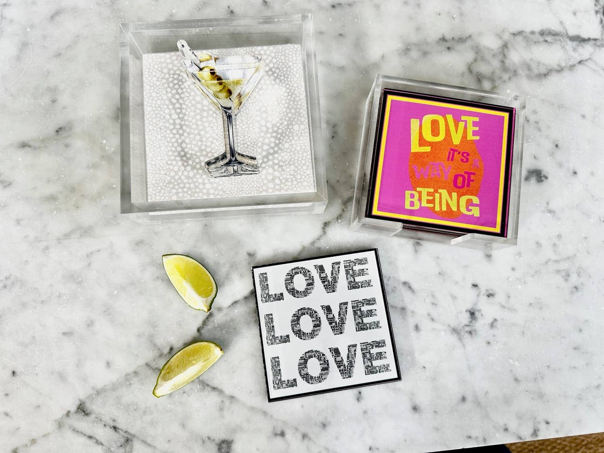 Acrylic Napkin Weight, Martini