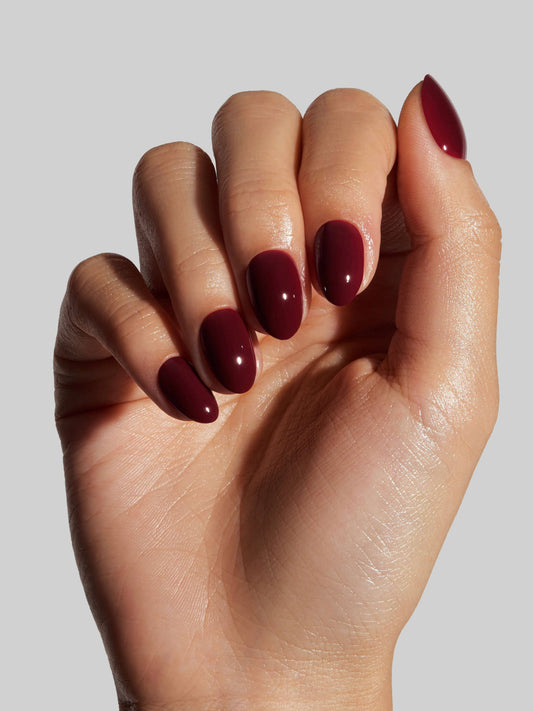 Celebritips Bordeaux Burgundy Press-On Nails – Extra Short Almond