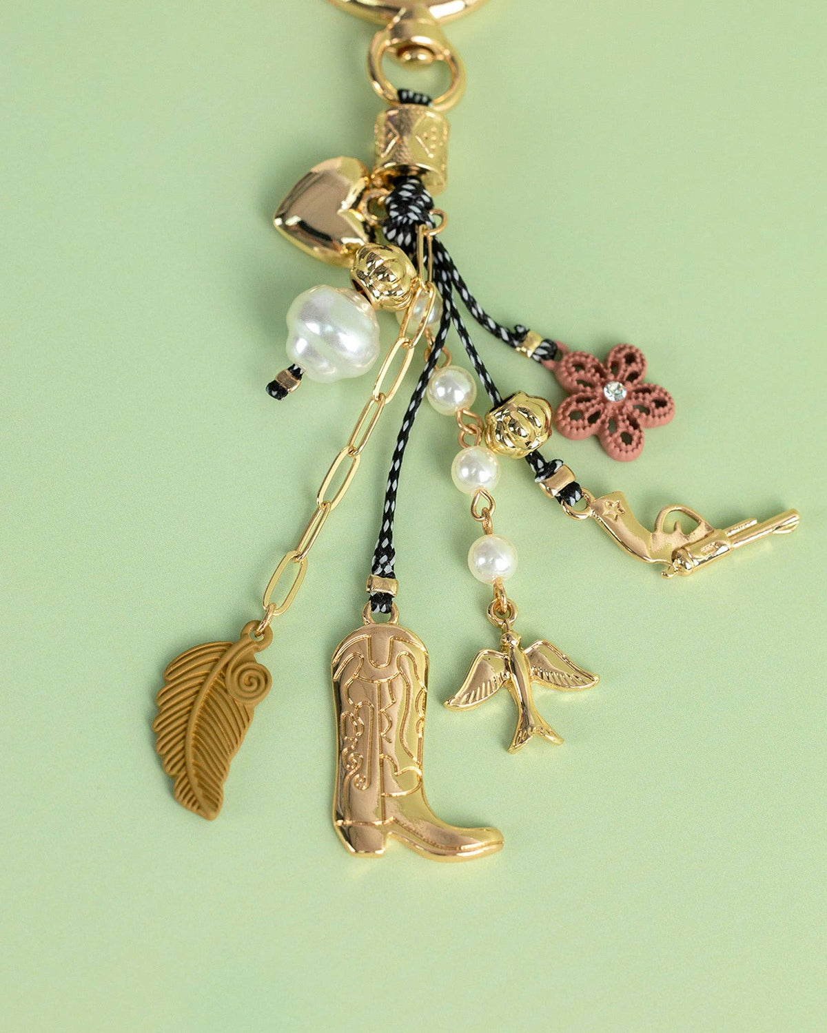 Free-Spirited Western Cowgirl Bag Charm