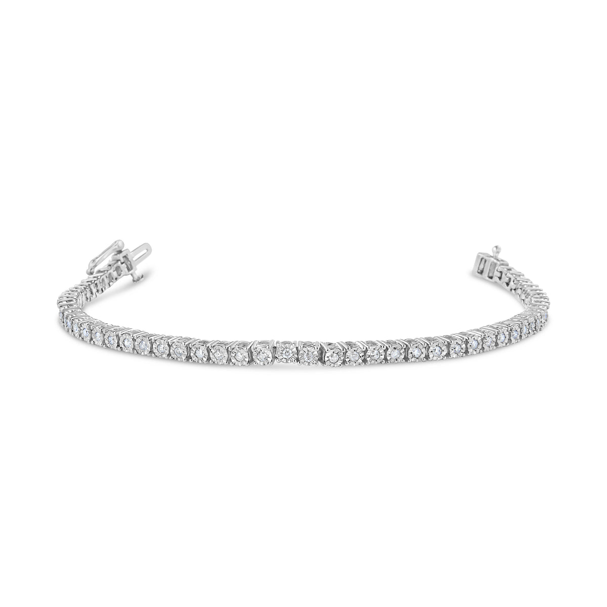 1 Carat Real Diamond Tennis Bracelet In Sterling Silver