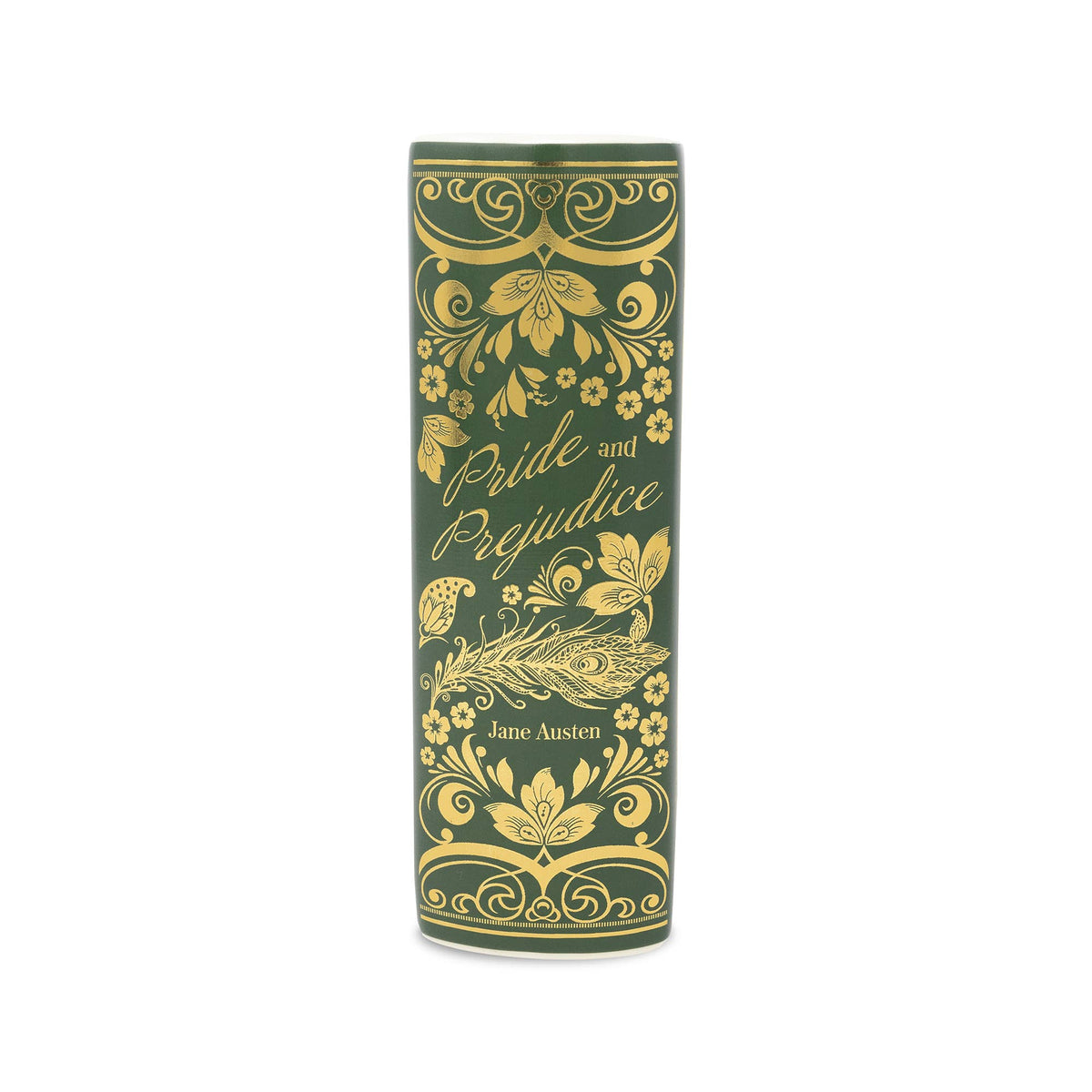 Pride & Prejudice Book Vase – Gold Edition | Jane Austen Literary Ceramic Vase