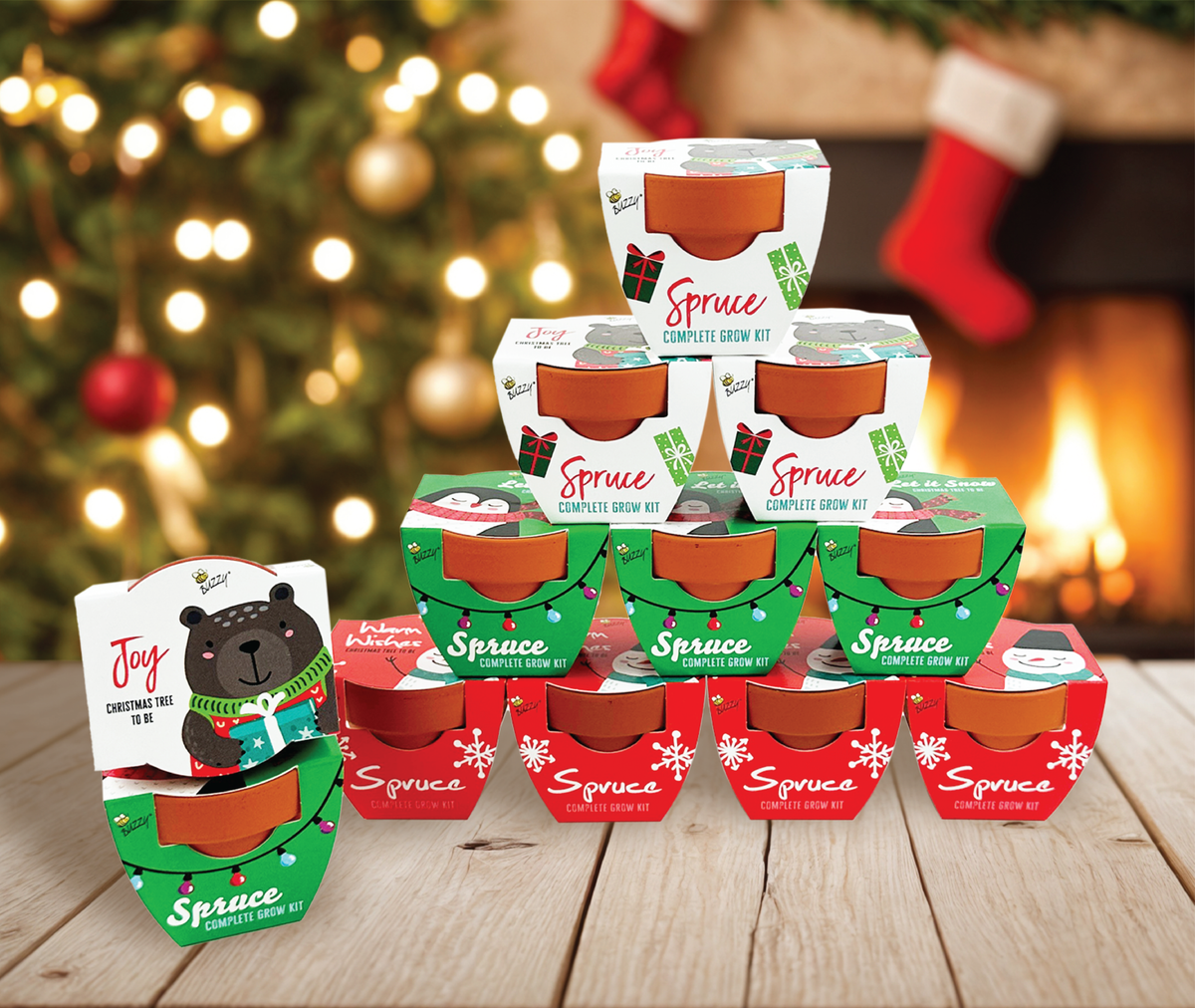 Holiday Festive Animals Mini Terracotta Pots
