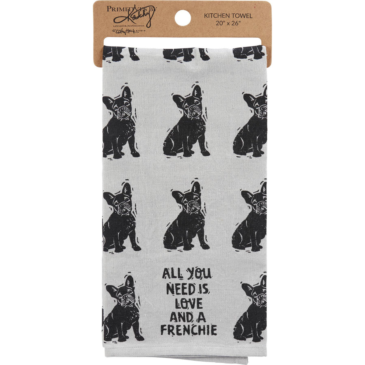 🐾 Love And A Frenchie Kitchen Towel